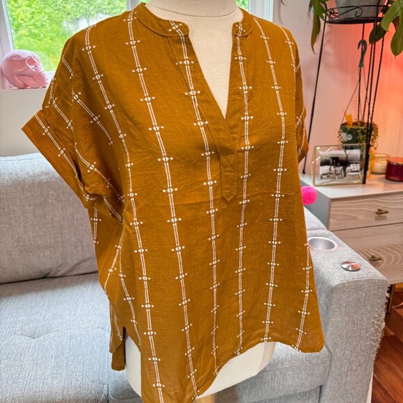 NWT Madewell Popover cotton top (size XXS) - Picture 6 of 8